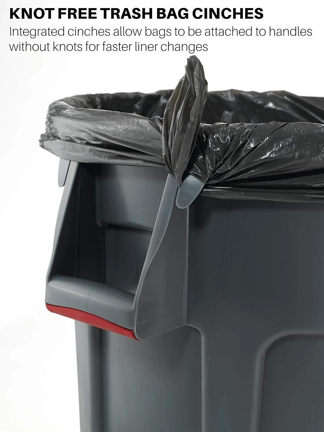 Rubbermaid Commercial Products BRUTE Heavy-Duty Round Trash/Garbage Can, 20-Gallon, Green, for Landscapers/Construction Sites/Restaurants/Back of House/Offices/Warehouses, Pack of 6