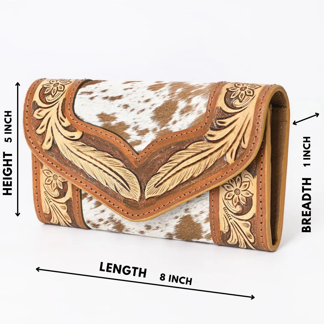 Rustic Rose Tan Trifold  Wallet