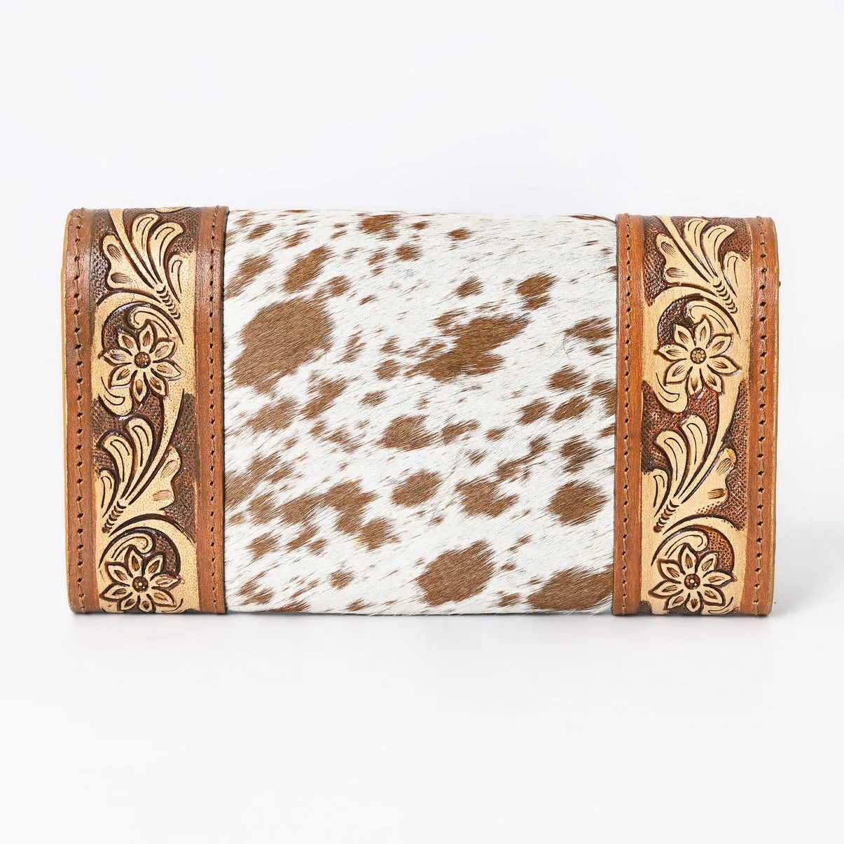 Rustic Rose Tan Trifold  Wallet