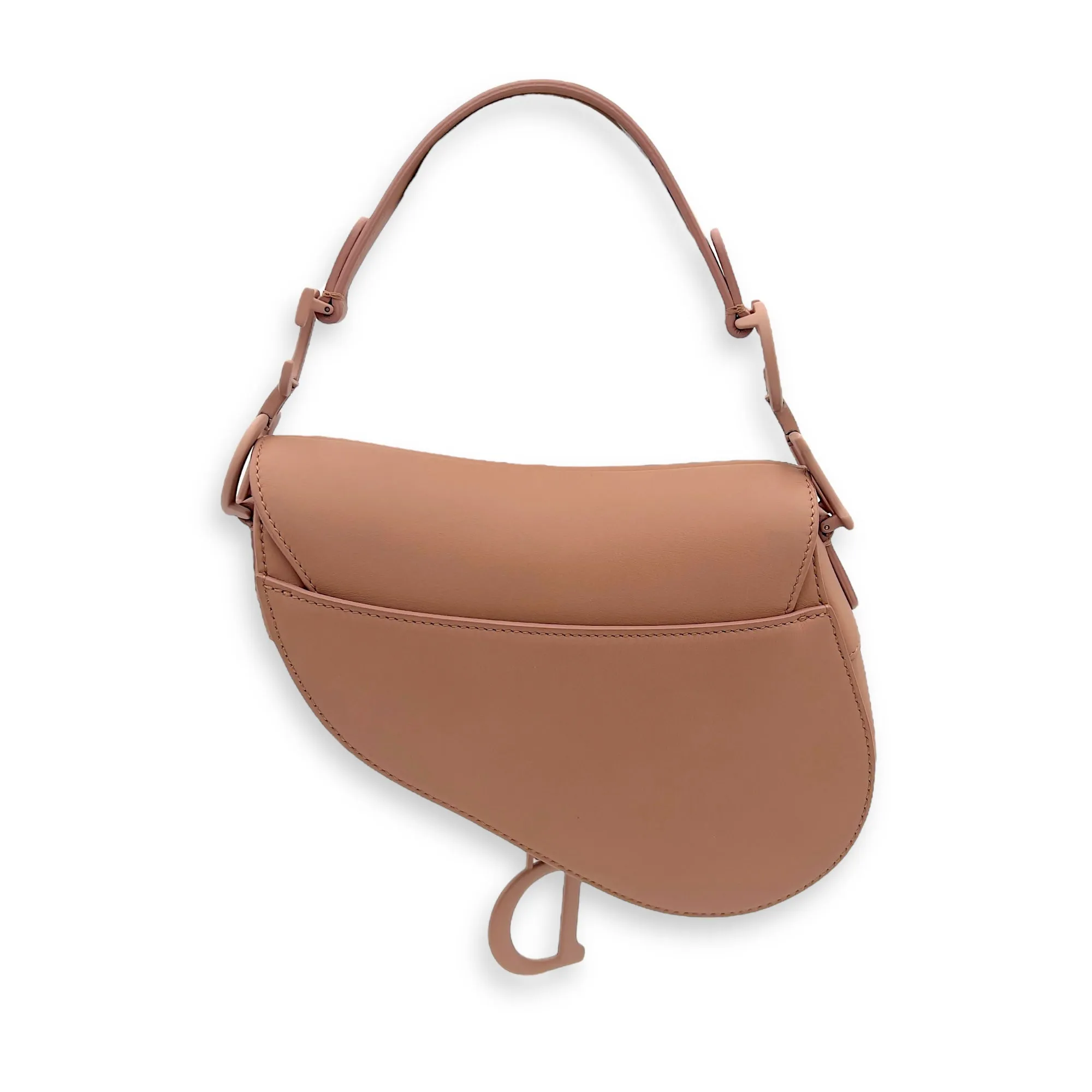 Saddle Mini Beige Top Handle Bag in Ultra Matte, Matte hardware