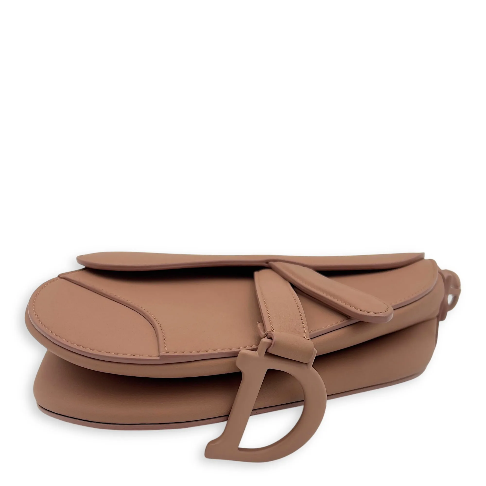Saddle Mini Beige Top Handle Bag in Ultra Matte, Matte hardware