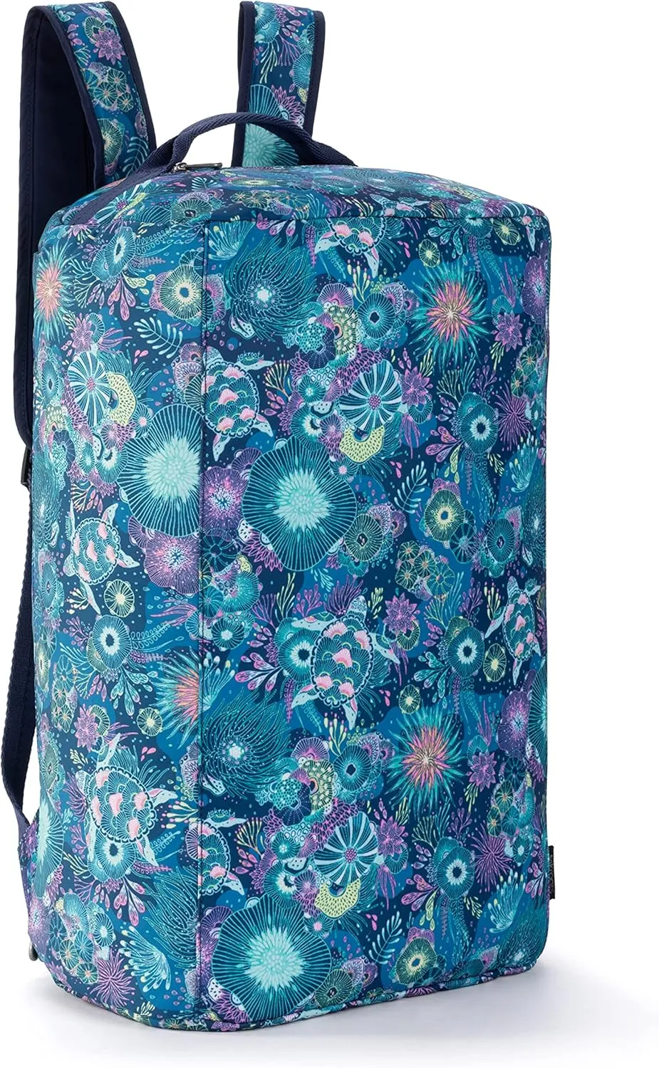 Sakroots Women's Go Travel Backpack in Eco-Twill, Royal Blue Seascape, One Size