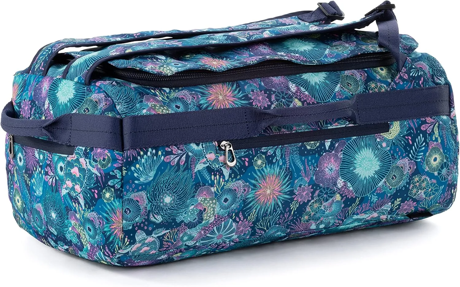 Sakroots Women's Go Travel Backpack in Eco-Twill, Royal Blue Seascape, One Size