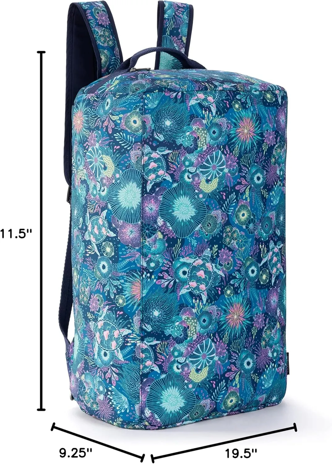 Sakroots Women's Go Travel Backpack in Eco-Twill, Royal Blue Seascape, One Size