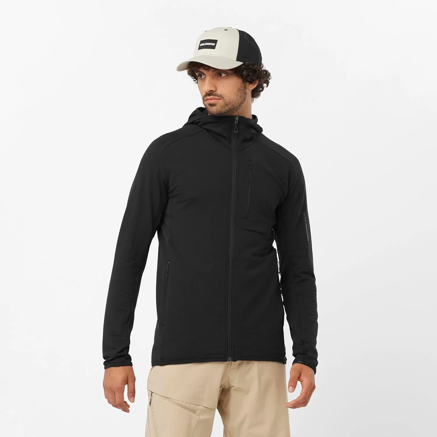 Salomon Men's Essential Lightwarm Midlayer Jacket Hoodie for Hiking