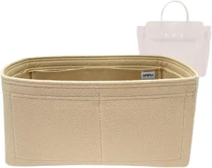SAMORGA (11-6/ Bur-Belt-S) Bag Organizer for Small Leather Belt Bag 2mm Beige