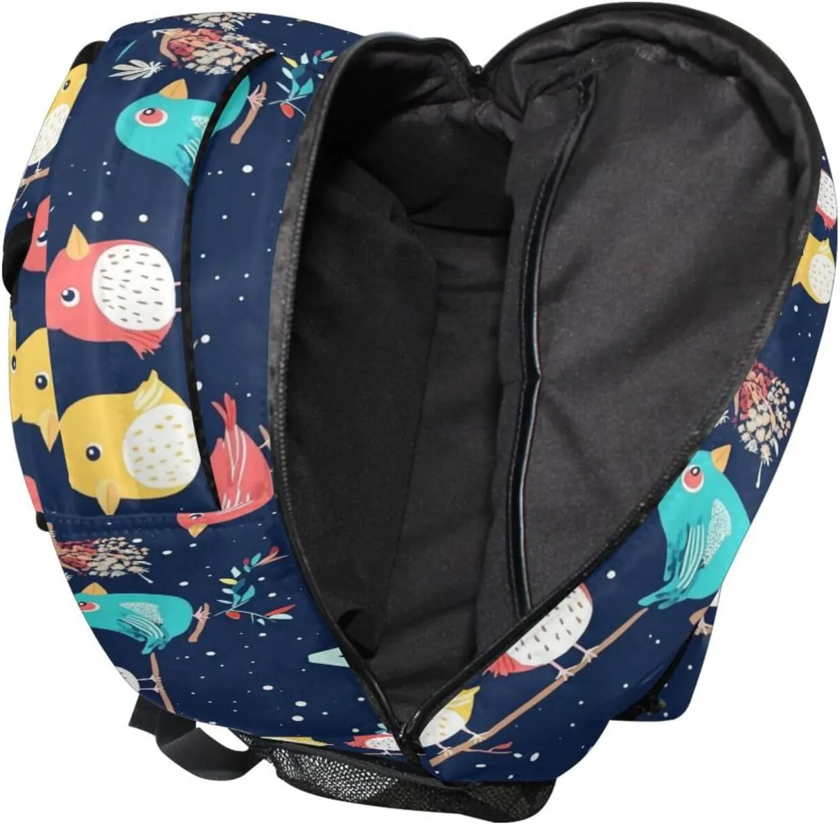 School Backpack for Teenager Waterproof School Book Bag with Chest Strap for College Work Parents' Day Bird Family