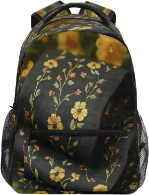 School Backpack for Women Men Fashion Vintage Daypacks with Chest Strap for Business Work College Travel Trip Marjoram Dark Academia Style