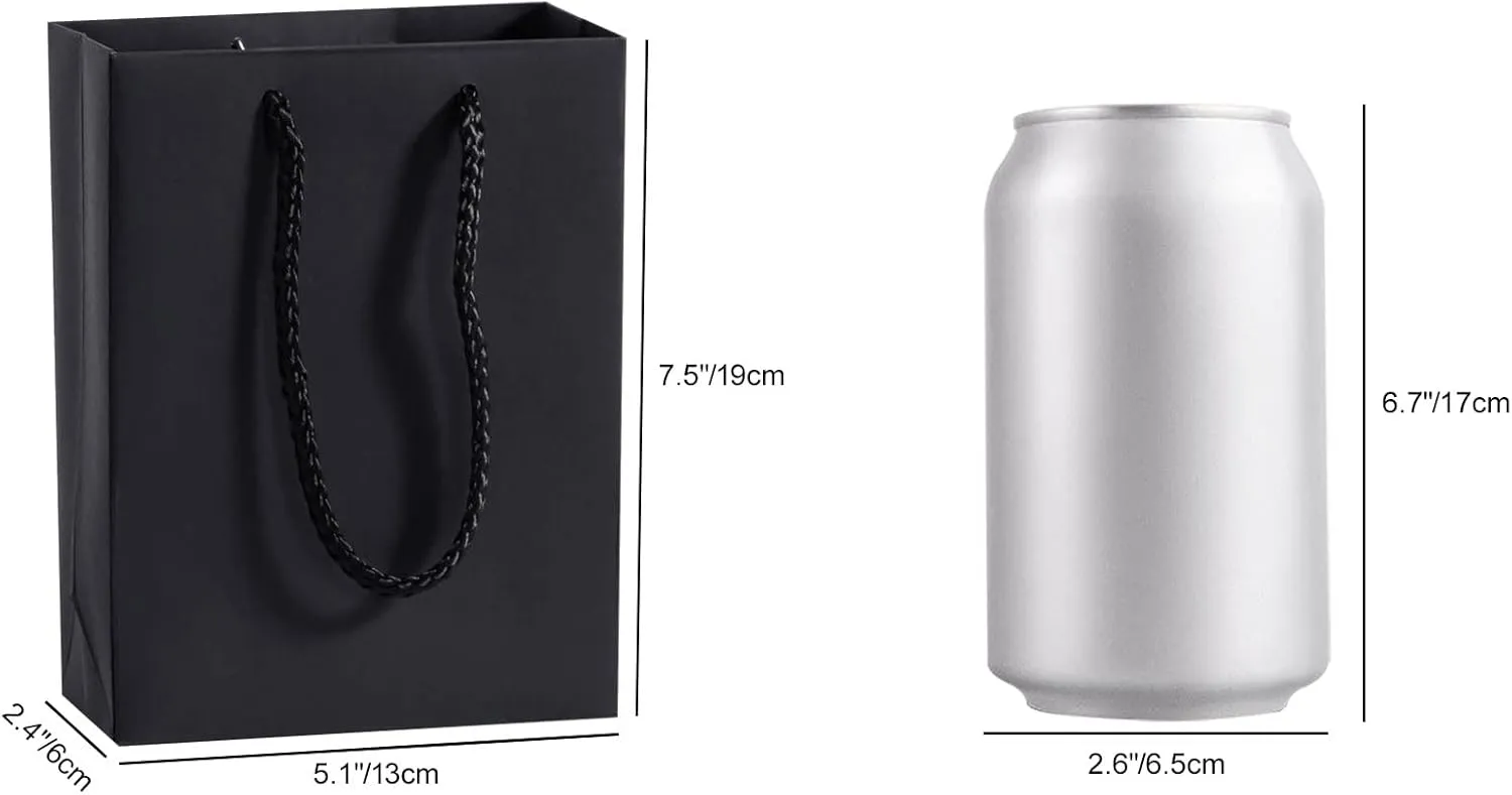 Sdootjewelry Gift Bags, Kraft Paper Gift Bags with Cotton Handle, 50 Pcs Heavy Duty Black Matte Tote Paper Bags,Shopping Bags, Kraft Bags,Retail Bags, Party Bags- 5.1x 2.4 x 7.5" Perfect for Gifts
