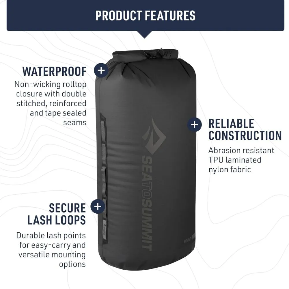 Sea To Summit Big River Drybag - 65 Litres (Surf Blue)