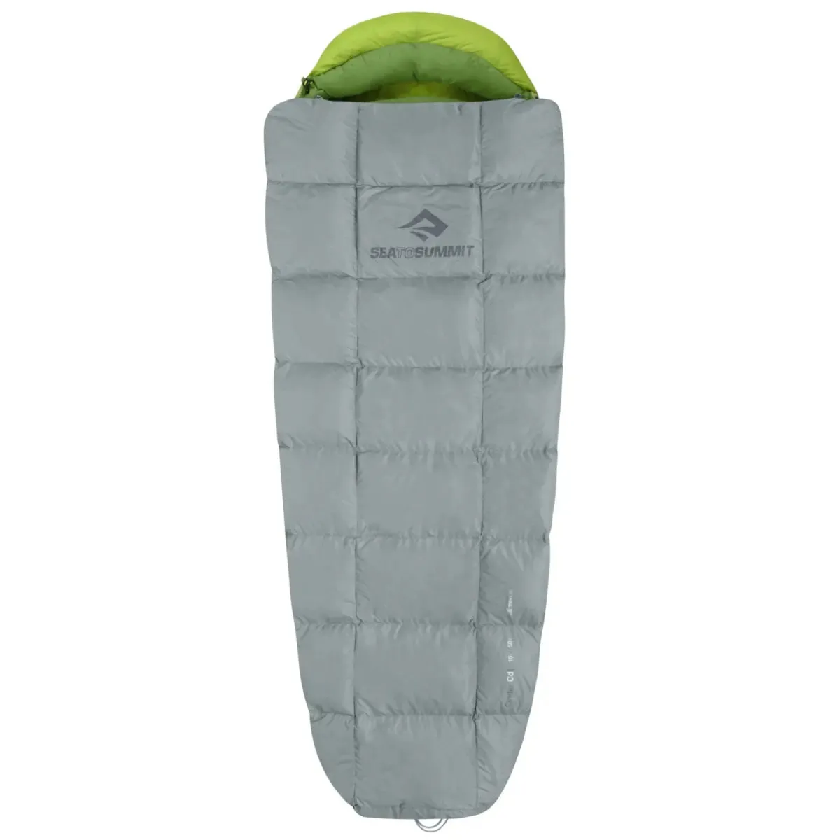 Sea to Summit Cinder Cd1 - Down Integrated Sleeping Quilt - Long - Pale Grey / Dark Grey