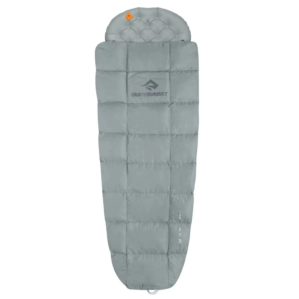 Sea to Summit Cinder Cd1 - Down Integrated Sleeping Quilt - Long - Pale Grey / Dark Grey