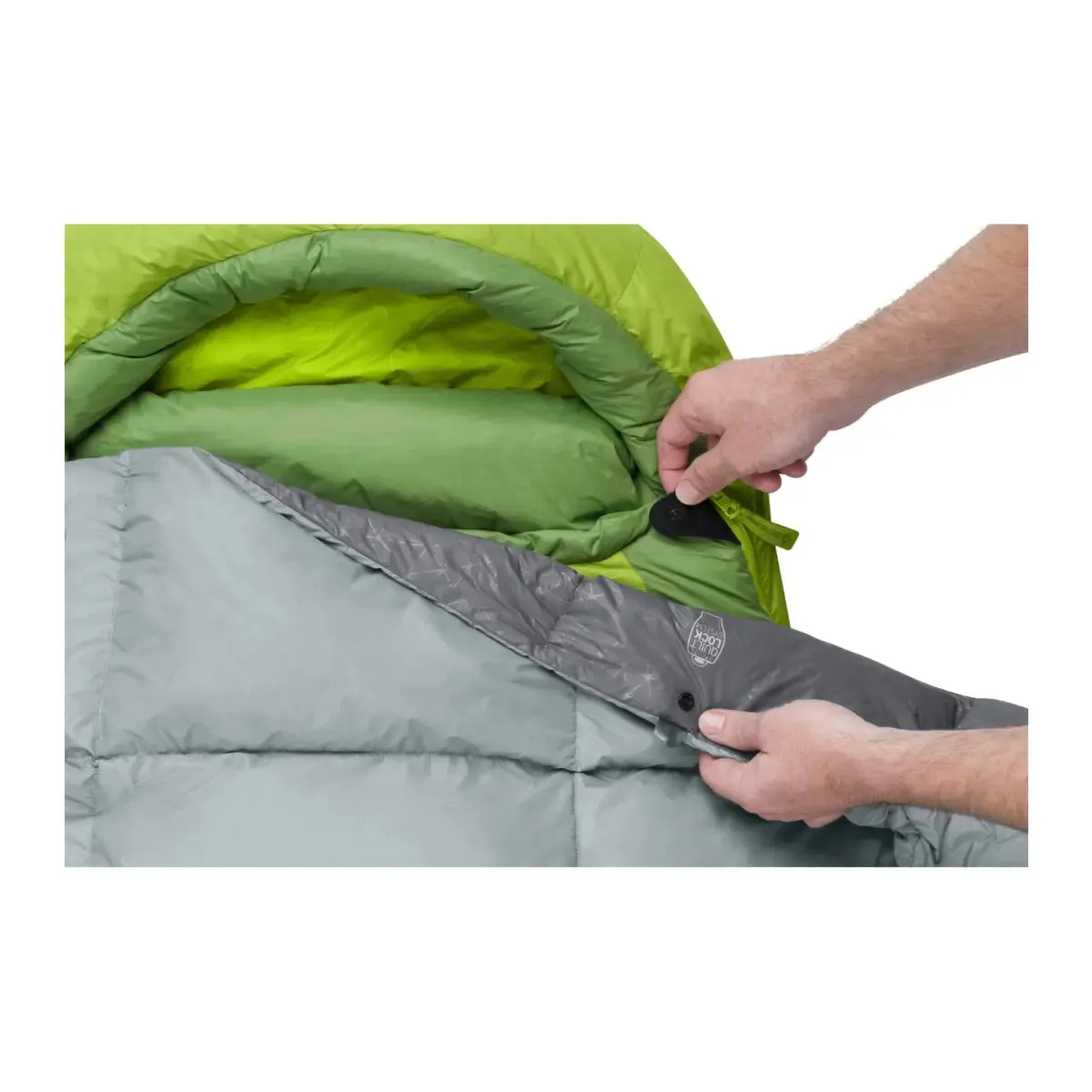 Sea to Summit Cinder Cd1 - Down Integrated Sleeping Quilt - Long - Pale Grey / Dark Grey