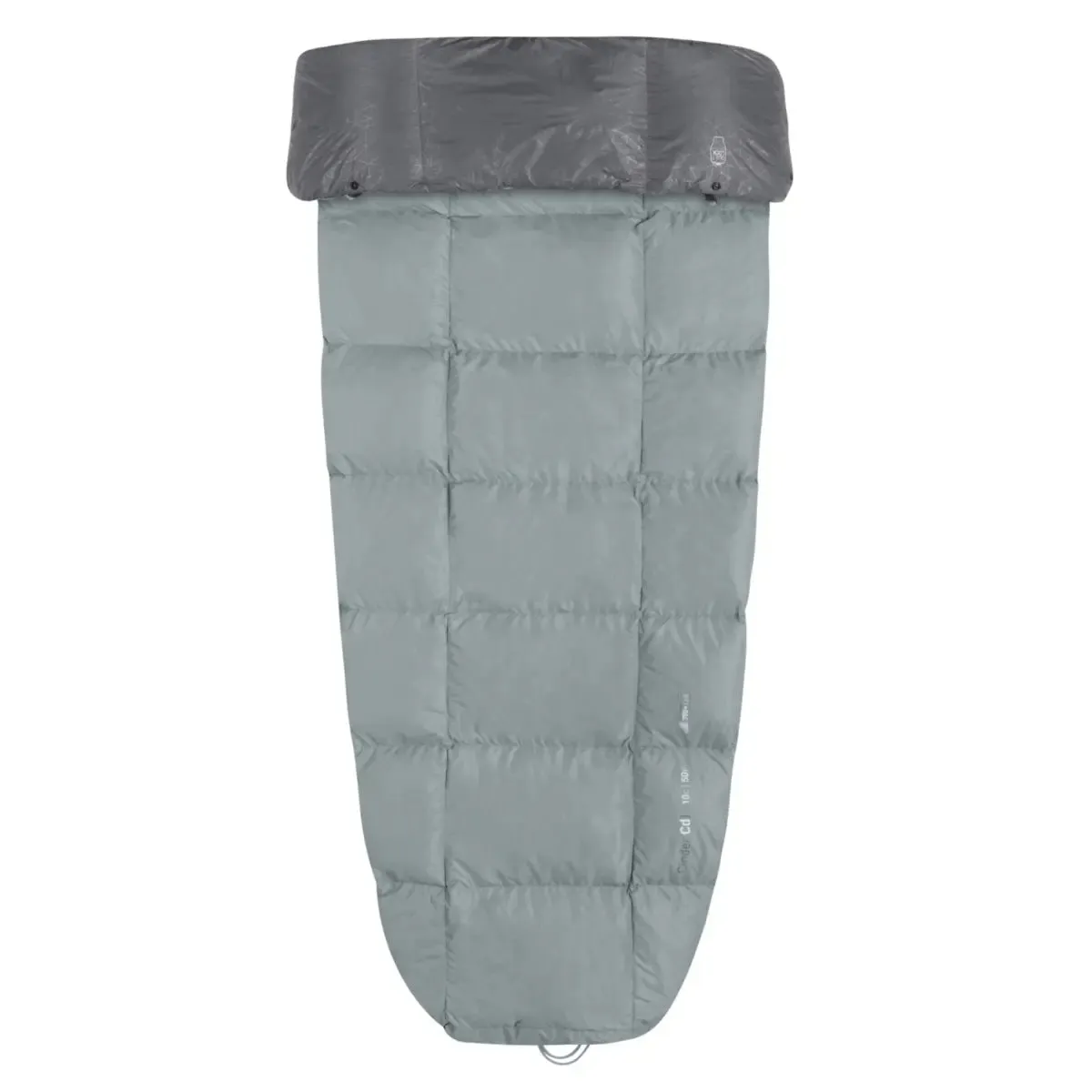 Sea to Summit Cinder Cd1 - Down Integrated Sleeping Quilt - Long - Pale Grey / Dark Grey