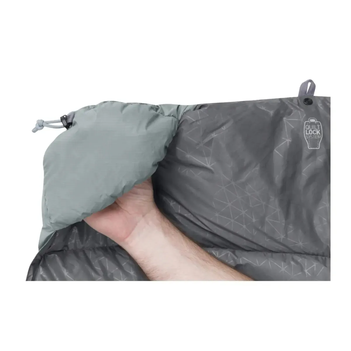 Sea to Summit Cinder Cd1 - Down Integrated Sleeping Quilt - Long - Pale Grey / Dark Grey