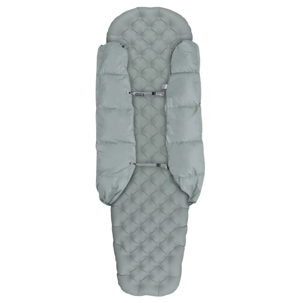 Sea to Summit Cinder Cd1 - Down Integrated Sleeping Quilt - Long - Pale Grey / Dark Grey