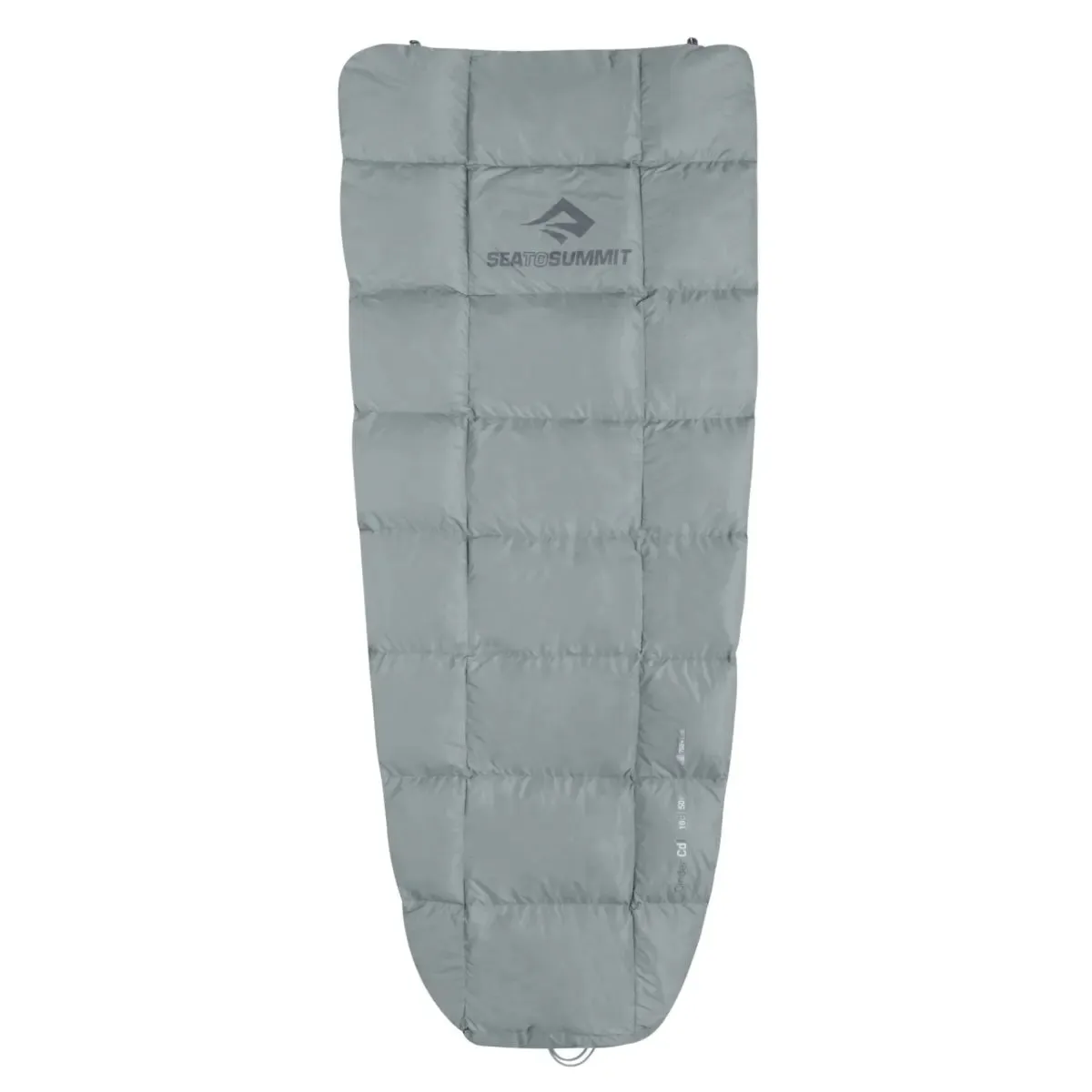 Sea to Summit Cinder Cd1 - Down Integrated Sleeping Quilt - Long - Pale Grey / Dark Grey