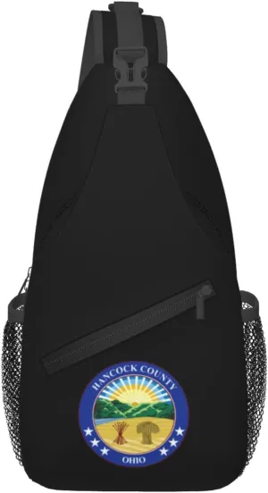 Seal Of Hancock County (Ohio) Crossbody Bags For Women Men Chest Backpack Gym Shoulder Bag Travel Outdoor Sports Casual Crossbody Bags