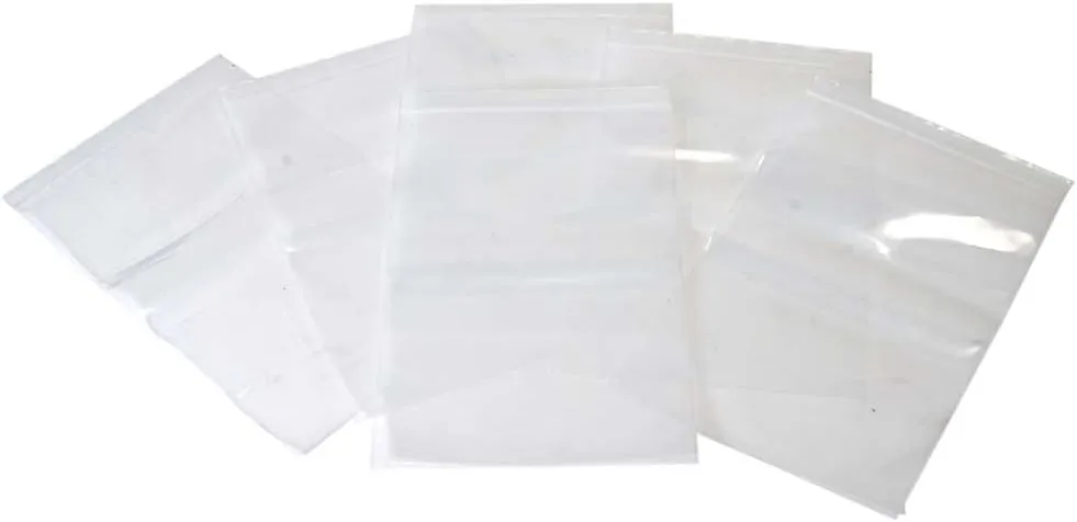 Seismic Audio - SA-B69-100 Pack of 6 Inch x 9 Inch Clear Reclosable Poly Bags - 2 MIL Zip Lock Style 6x9 Bag