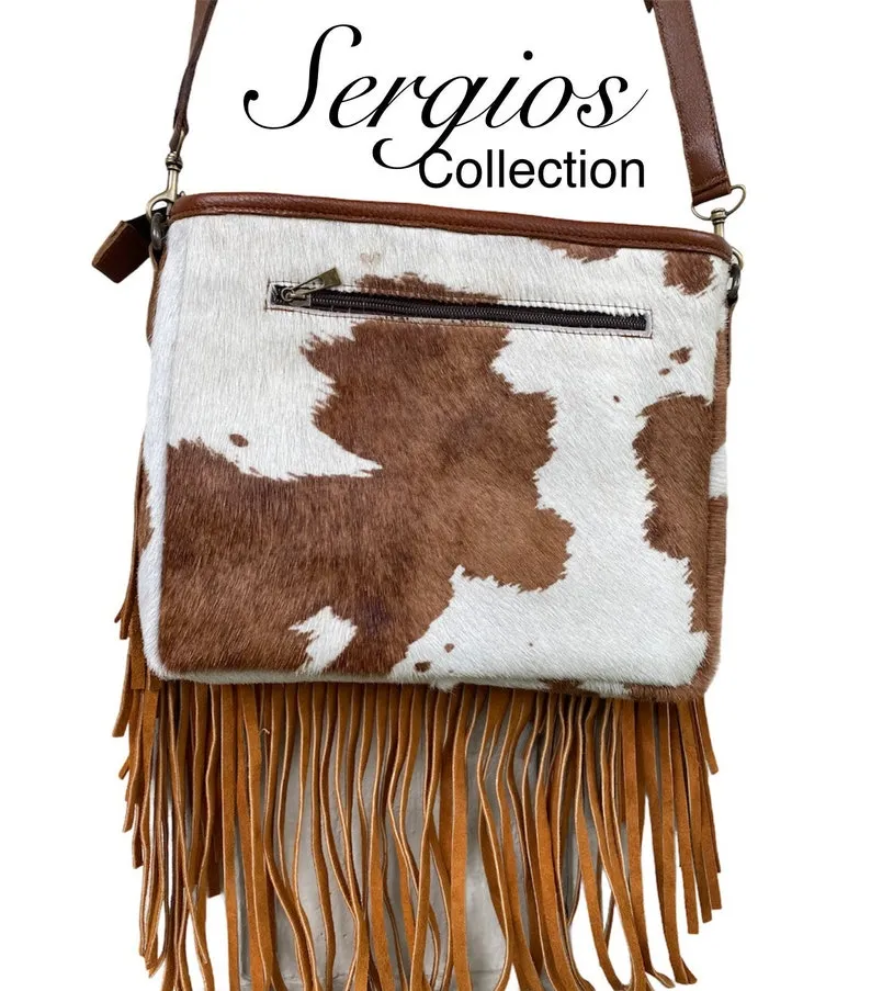Sergios Popular Crossbody Palomino Color Cowhide