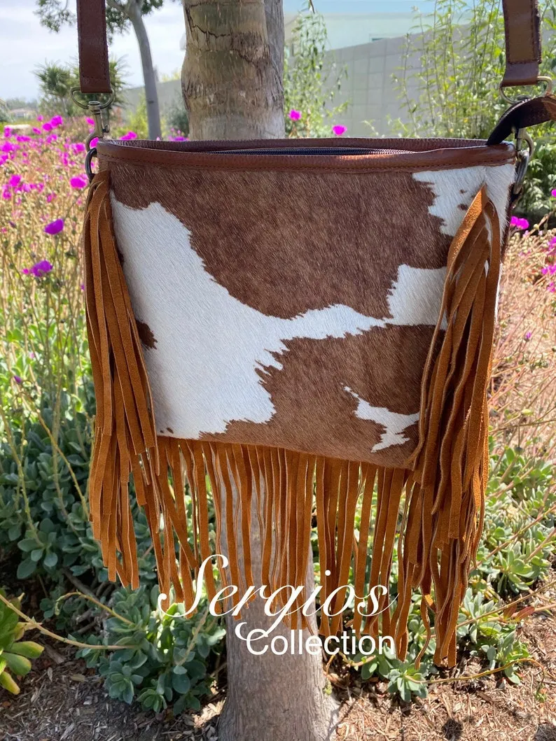 Sergios Popular Crossbody Palomino Color Cowhide