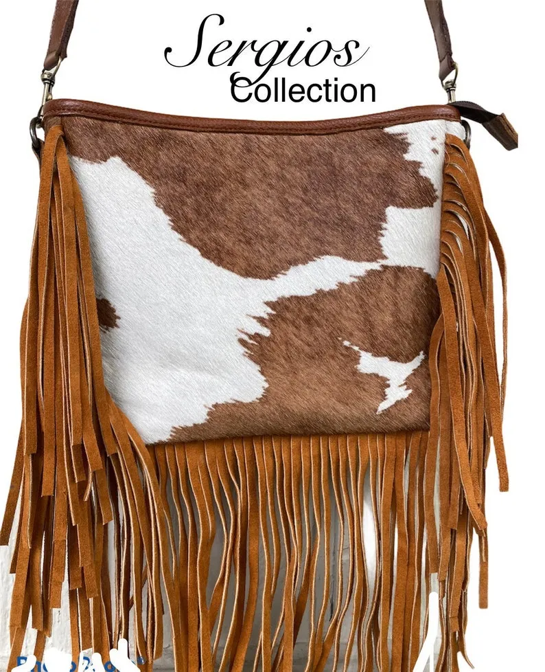 Sergios Popular Crossbody Palomino Color Cowhide