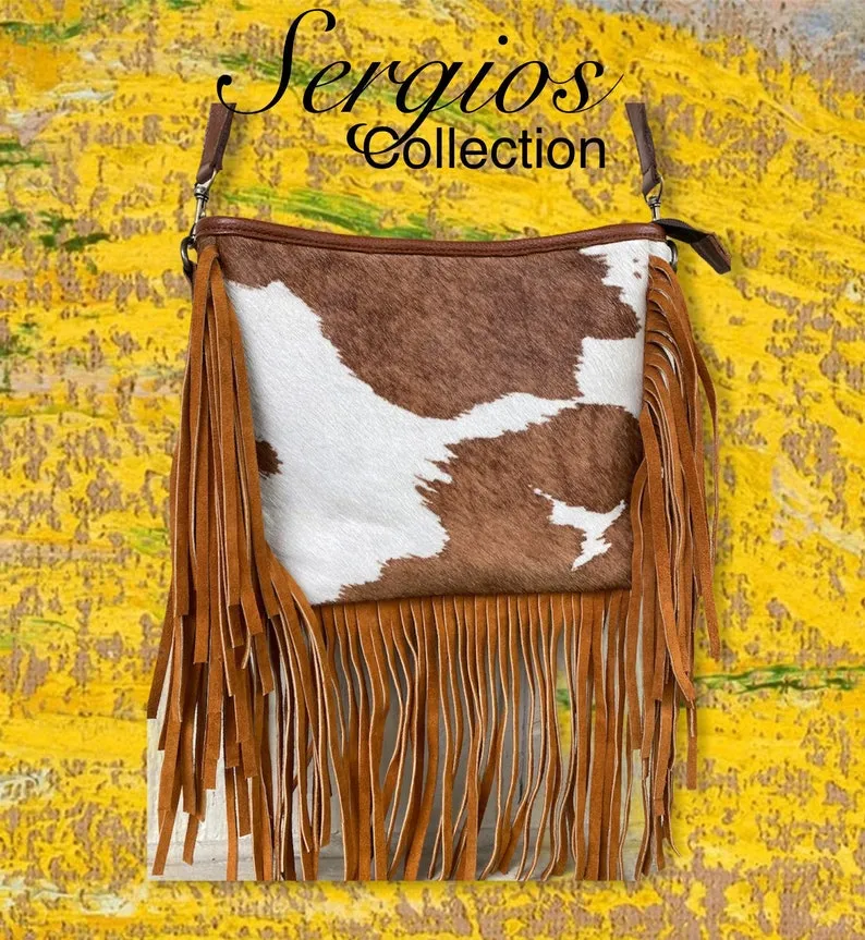 Sergios Popular Crossbody Palomino Color Cowhide