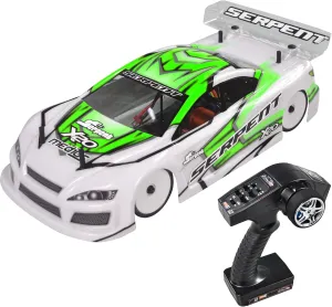 Serpent 1/10 Touring Car RTR, 4WD Fast Electric RC Car with Brushless Motor Set, Carbon Fiber Parts, CNC Aluminum Parts, High Speed, Batteries and Charger Not Included (Green)