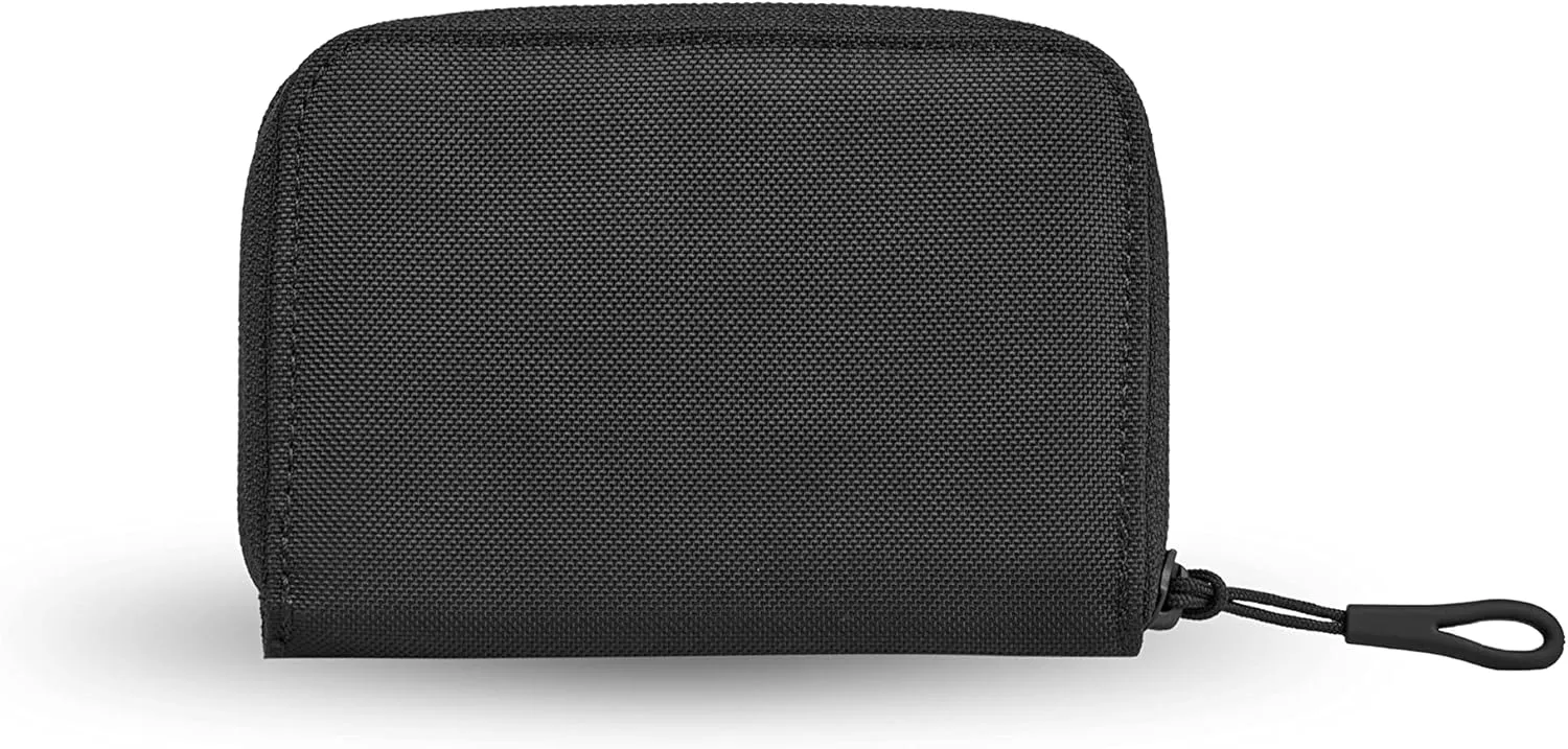 Sherpani Barcelona, Small Nylon Bifold Zipper Pocket Wallet for Women, Travel Bag, RFID Protection
