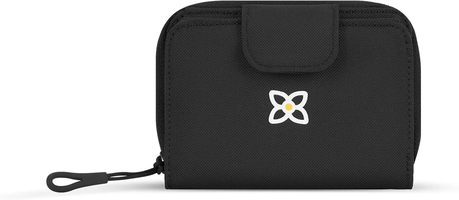 Sherpani Barcelona, Small Nylon Bifold Zipper Pocket Wallet for Women, Travel Bag, RFID Protection