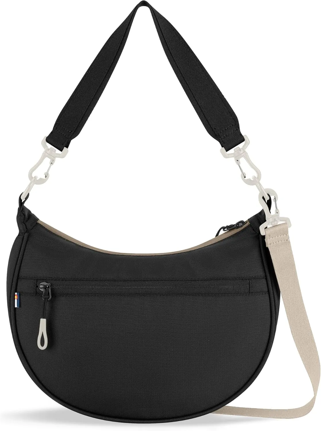 Sherpani Mina, Medium Nylon Crescent Bag, Lightweight Half Moon Crossbody, Fashionable Shoulder Bag, Travel Handbag for Women