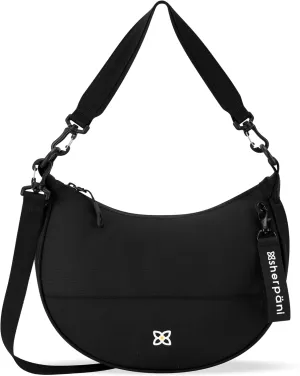 Sherpani Mina, Medium Nylon Crescent Bag, Lightweight Half Moon Crossbody, Fashionable Shoulder Bag, Travel Handbag for Women