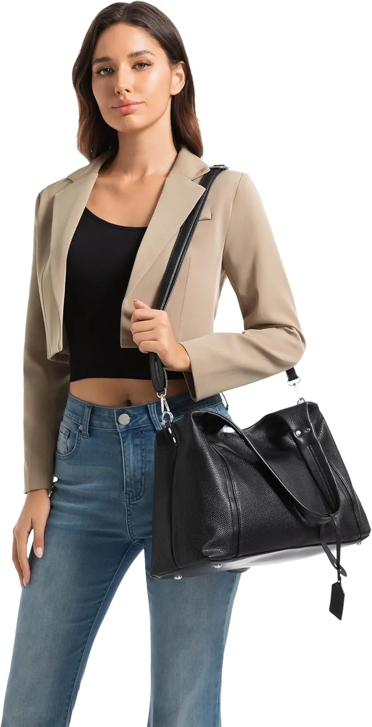 Shoulder Bag for Women, Black Toto Bags with Zipper Closure (#Black)