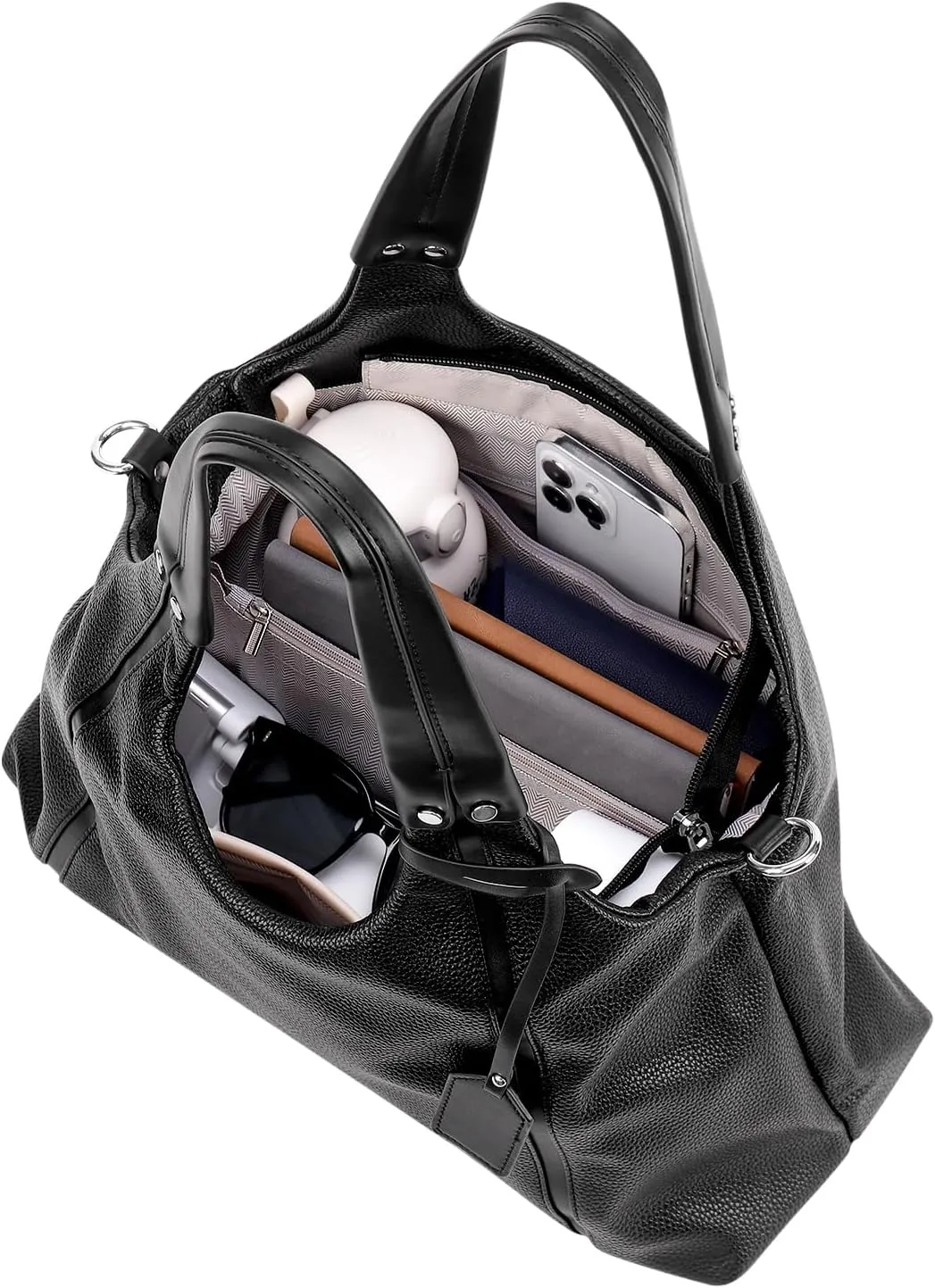 Shoulder Bag for Women, Black Toto Bags with Zipper Closure (#Black)