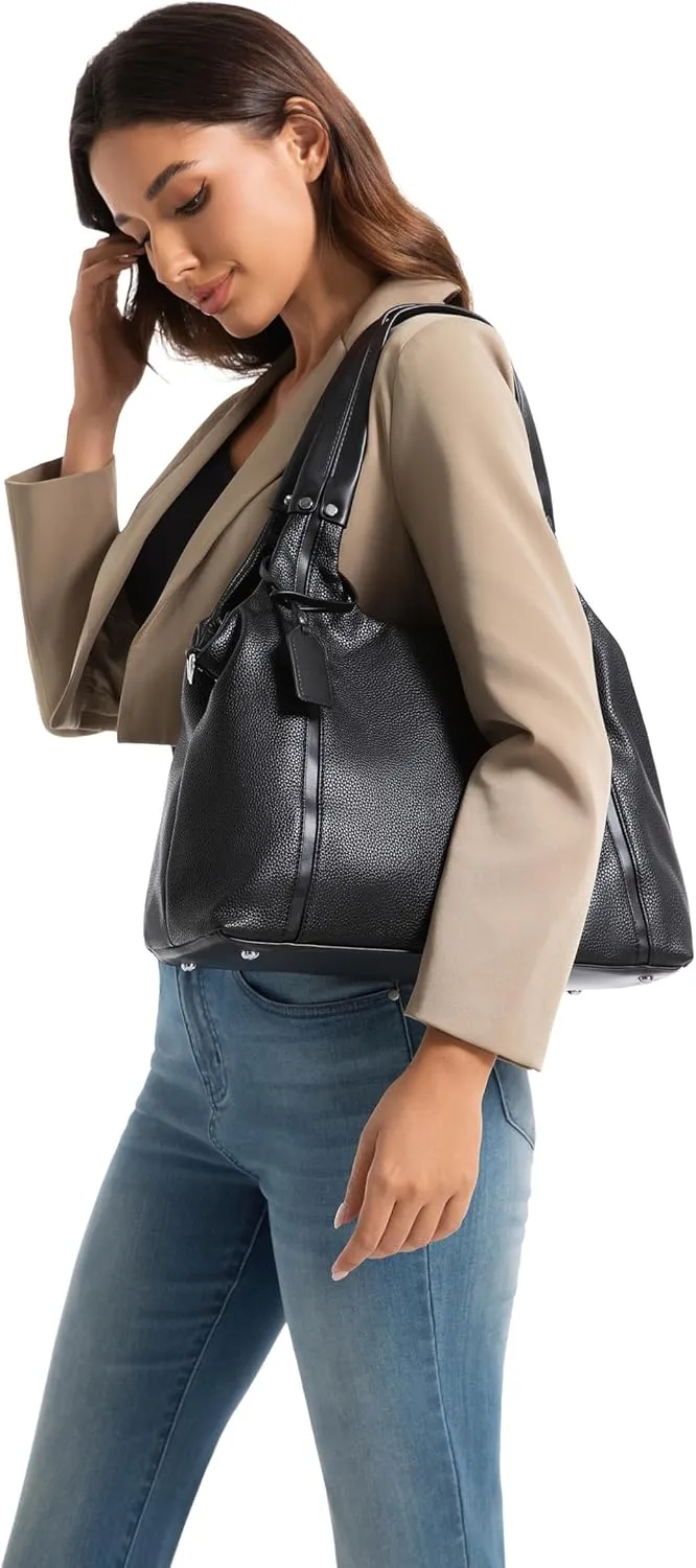 Shoulder Bag for Women, Black Toto Bags with Zipper Closure (#Black)