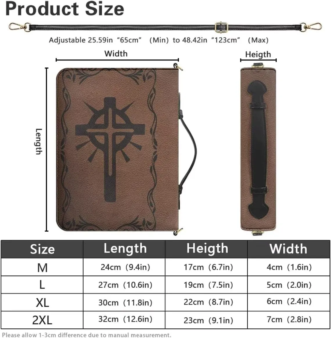 Shoulder Strap Bag for Women Bible Bag for Women Bible Cover Bible Case with Handle Zipper Handbag Gift for Mom