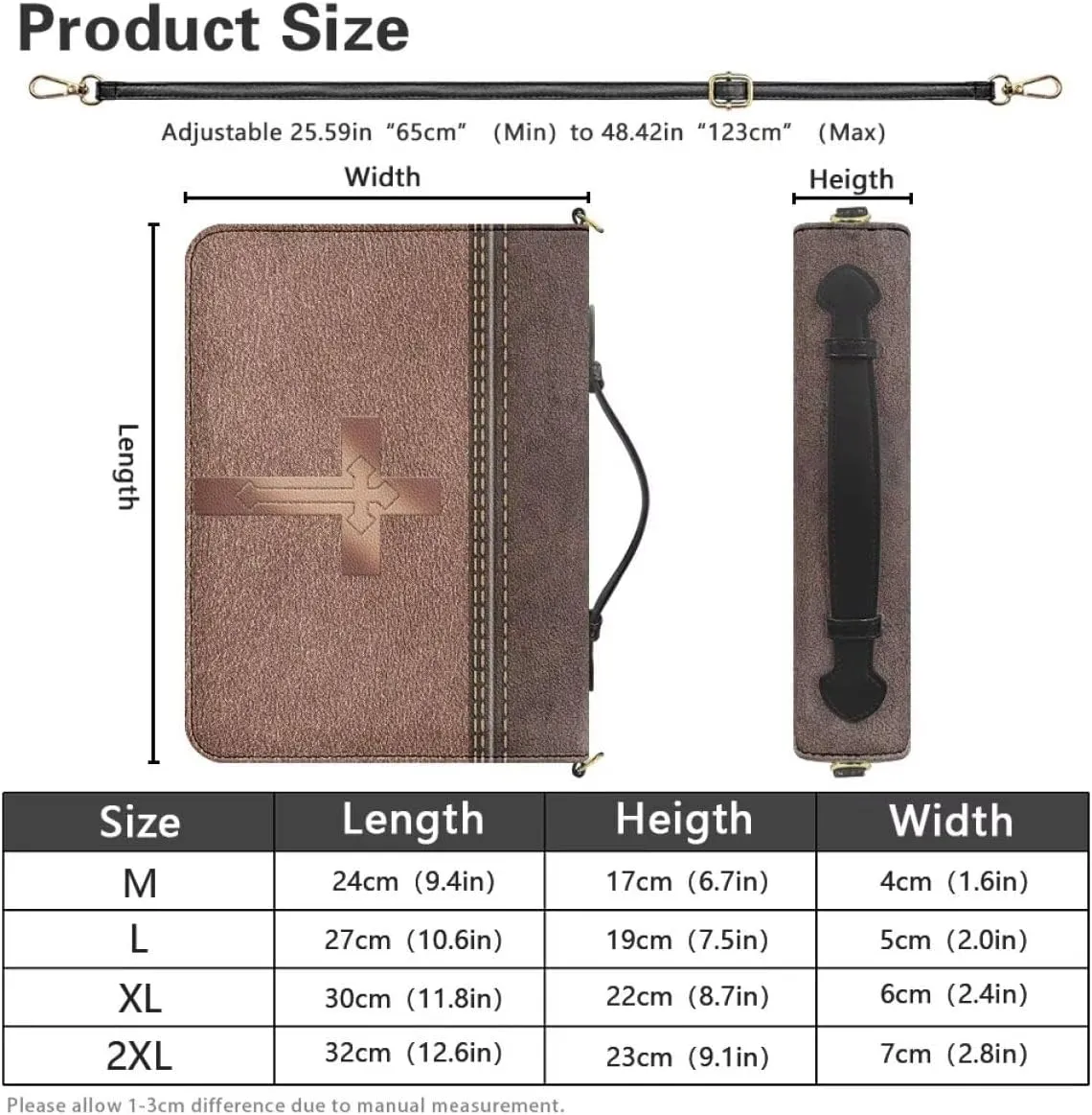 Shoulder Strap Bag for Women Bible Bag for Women Bible Cover Bible Case with Handle Zipper Handbag Gift for Mom