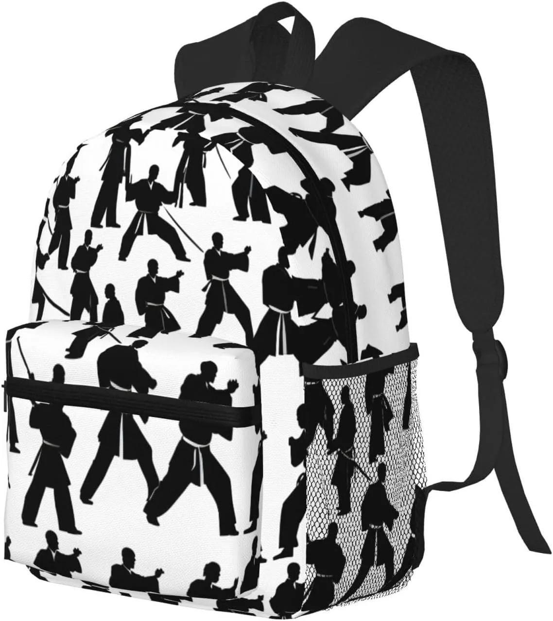 Silhouettes Of Martial Arts Men Women Office Laptop Backpack,Work Bag 15.7 Inch Business Travel Bags Large Capacity