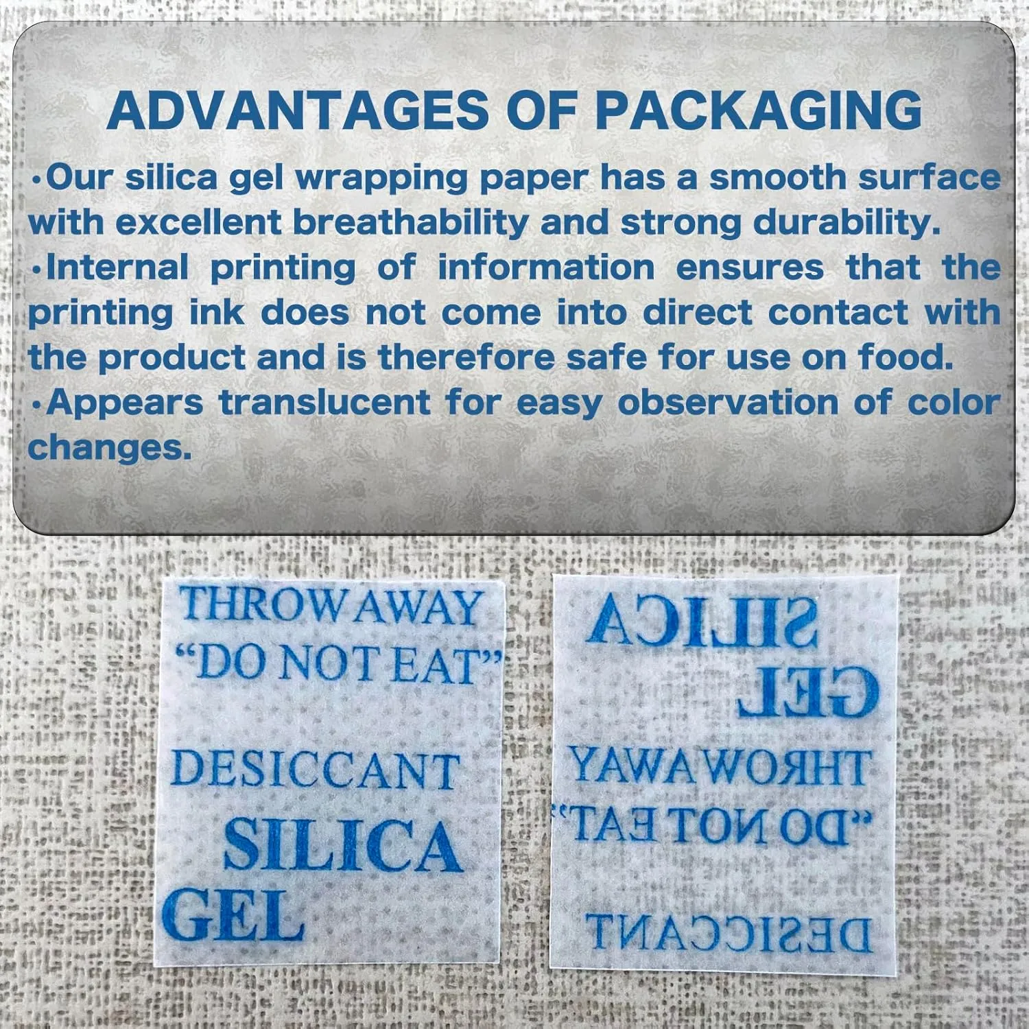 Silica Gel Packets with Color Indicating, 2 Gram [500 Packs] Desiccant Packs for Moisture Control, Moisture Absorbers, Food Grade Silica Packets with Indicator Beads