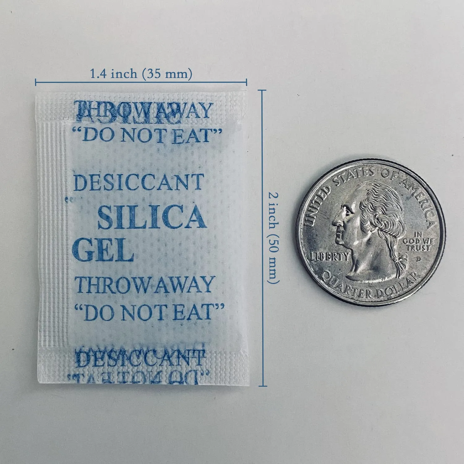 Silica Gel Packets,2 Gram 500 Packs Desiccant Pack Food Grade Silica Packets for Moisture Control, Rechargeable Moisture Absorber Bags for Storage
