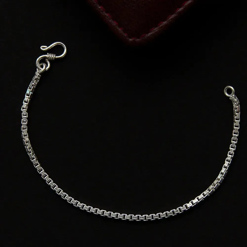 Silver Mens Sleek Bracelet