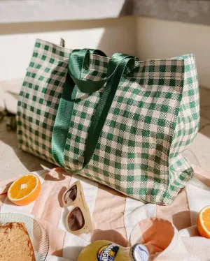 Simpson Beach/Carry All/Shopper Bag (Green/Cream)
