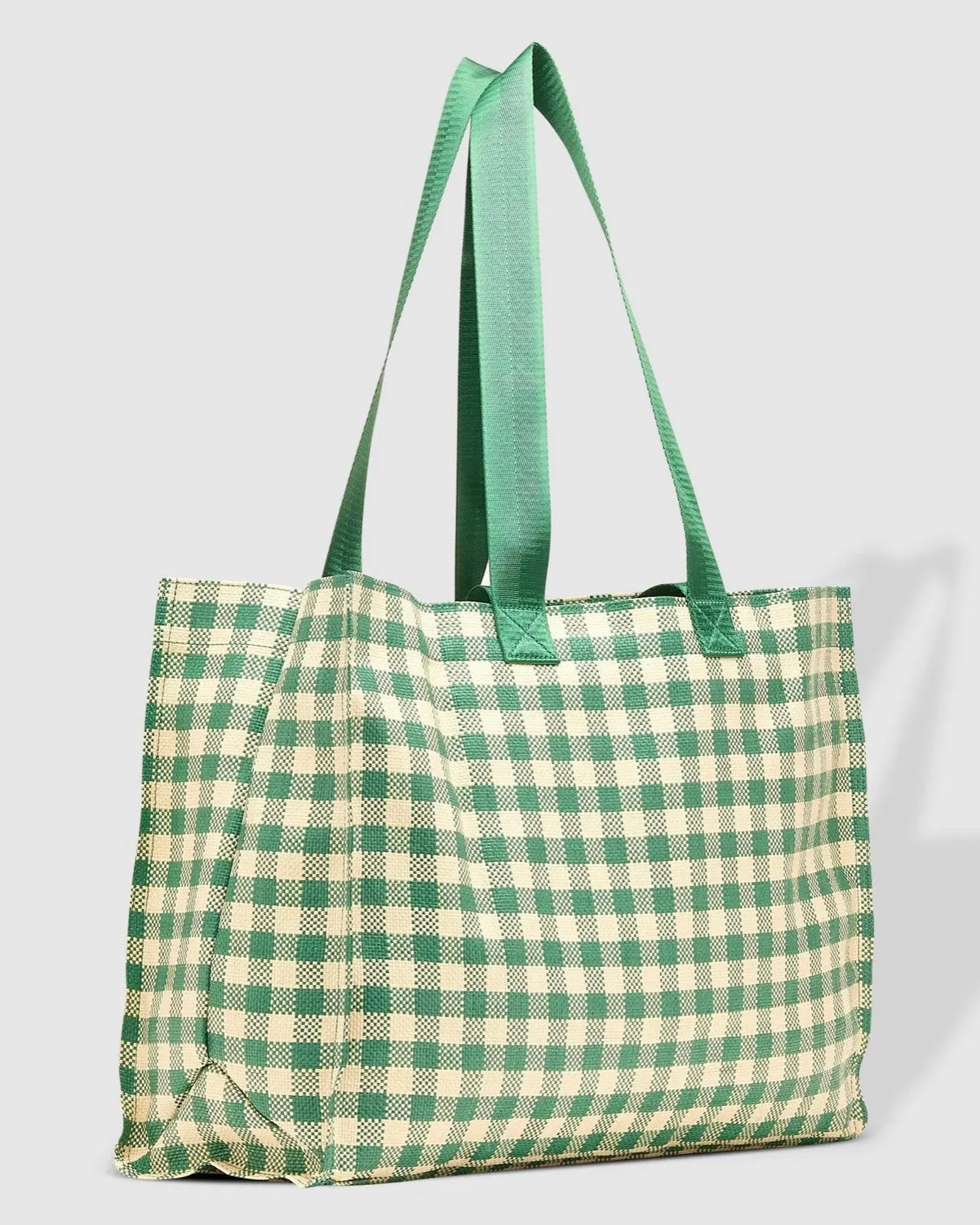 Simpson Beach/Carry All/Shopper Bag (Green/Cream)