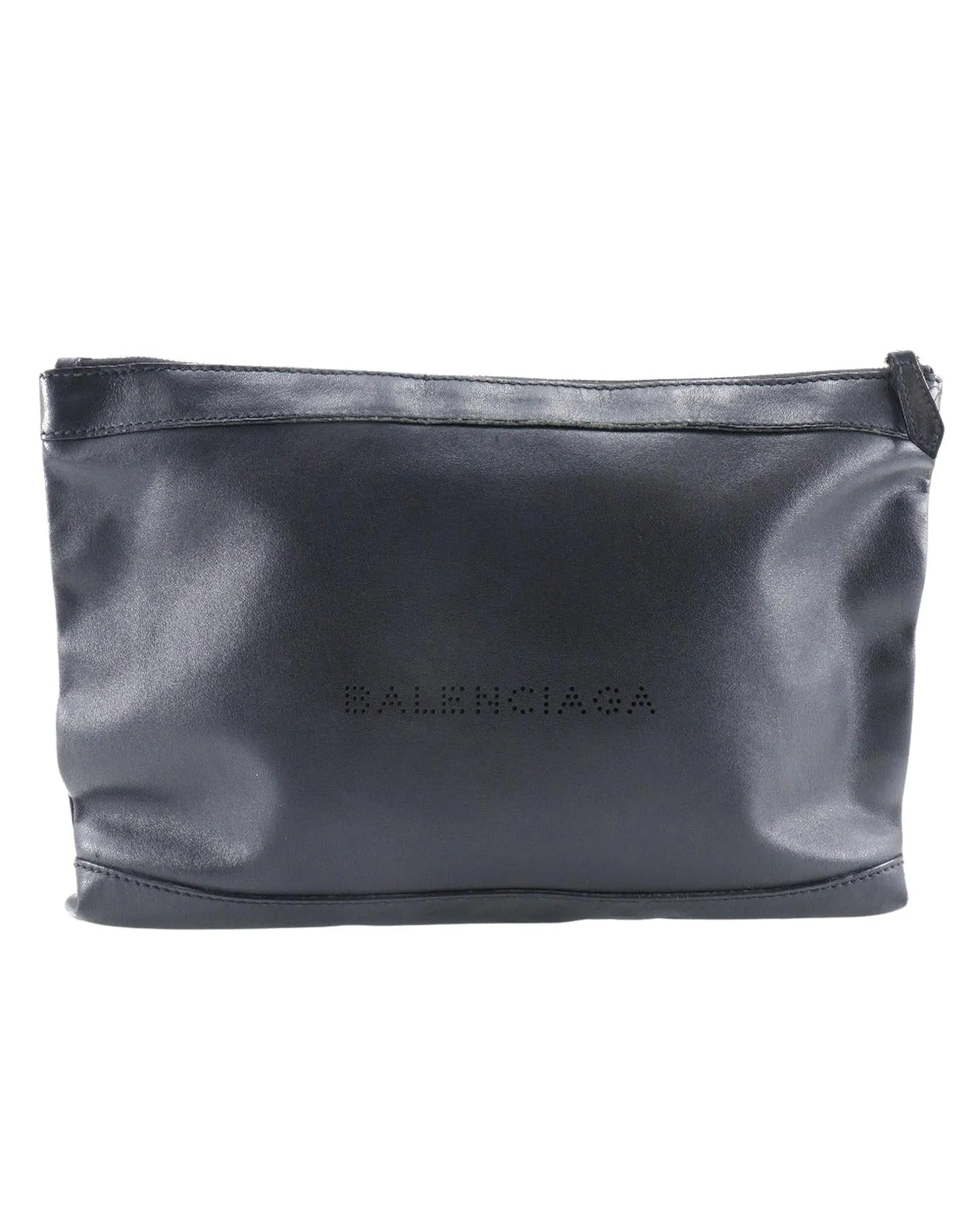 Sleek Black Lambskin Clip M Clutch Bag