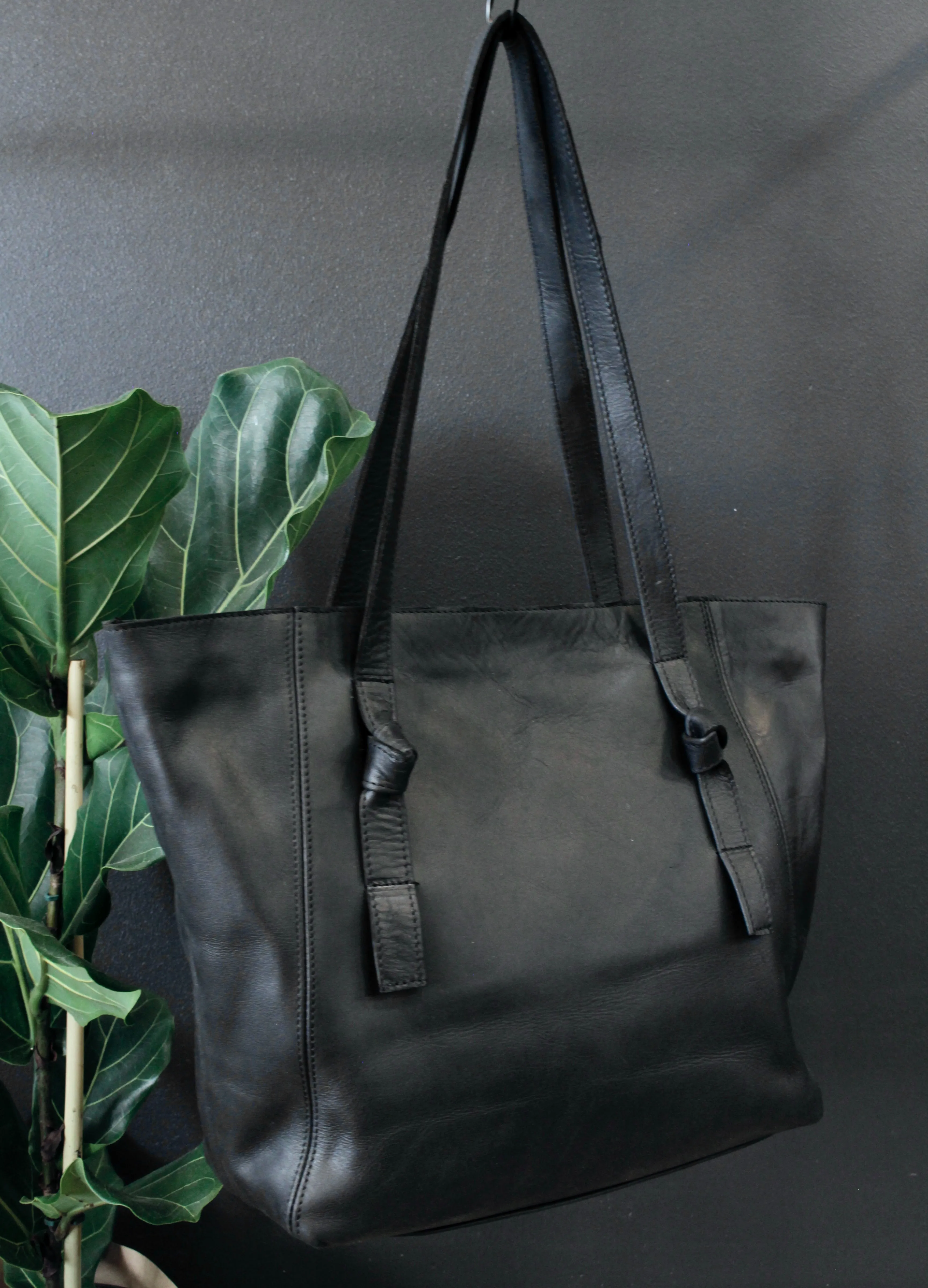 Sleek Leather Tote Bag