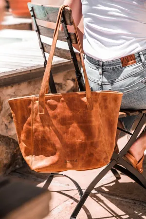 Sleek Leather Tote Bag
