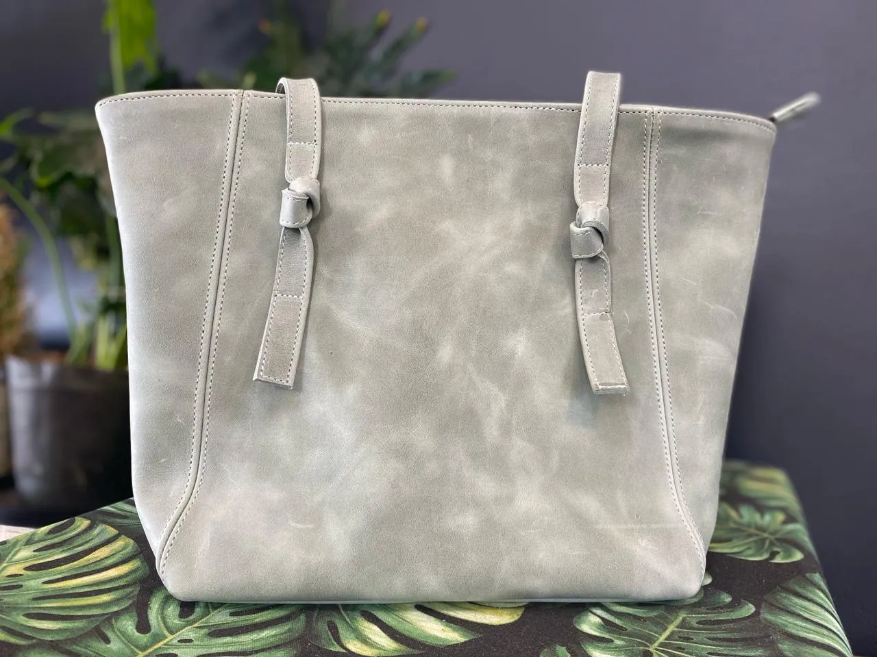 Sleek Leather Tote Bag