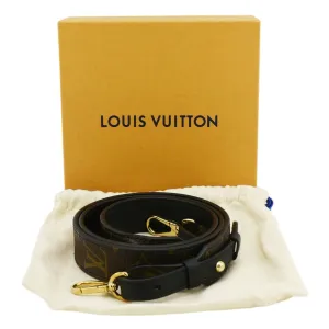 Sleek VUITTON LOUIS Strap Canvas Monogram Brown Fast worldwide shipping