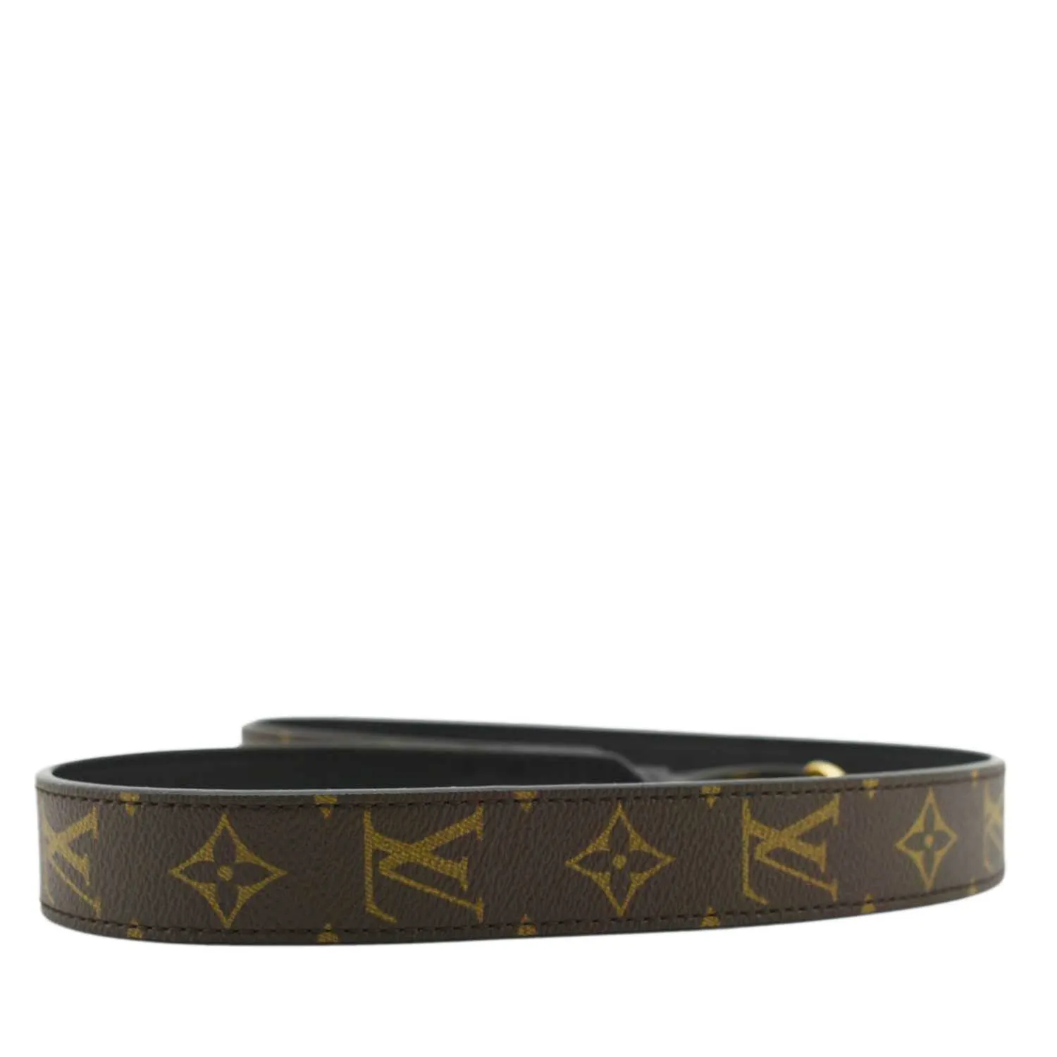 Sleek VUITTON LOUIS Strap Canvas Monogram Brown Fast worldwide shipping