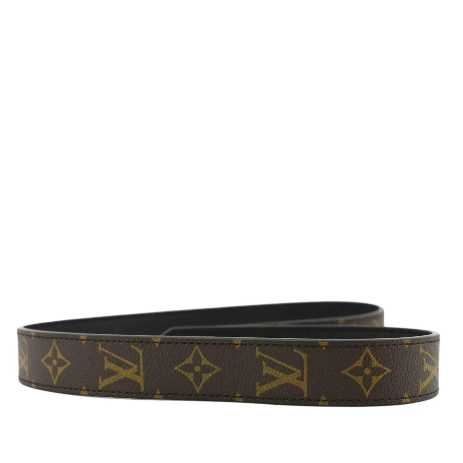 Sleek VUITTON LOUIS Strap Canvas Monogram Brown Fast worldwide shipping